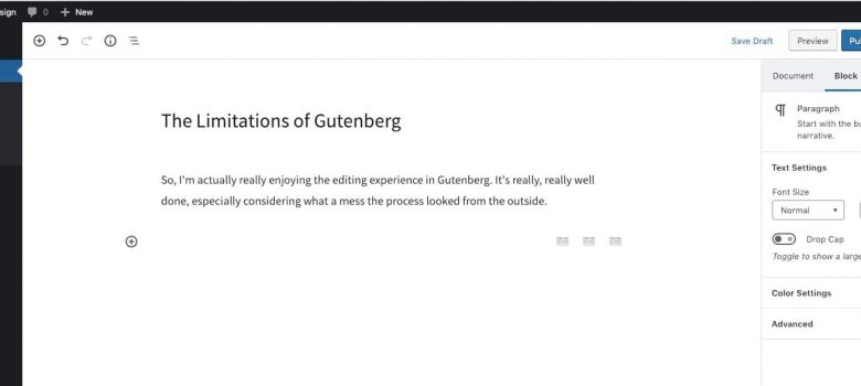 The Gutenberg editor